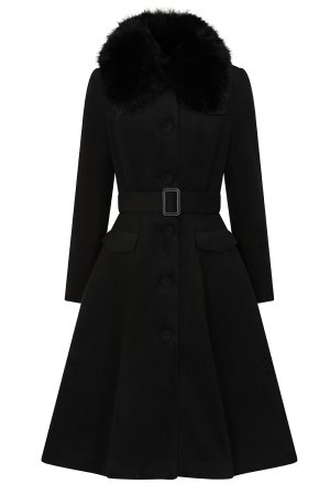 Matilda Swing Coat in Black in Extended Sizing